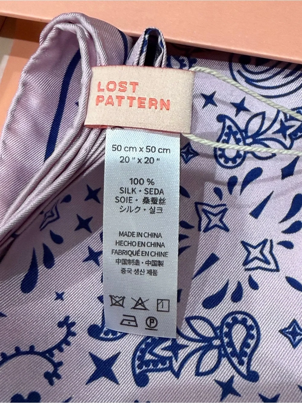 Pink Bandana-Print Silk Wrap